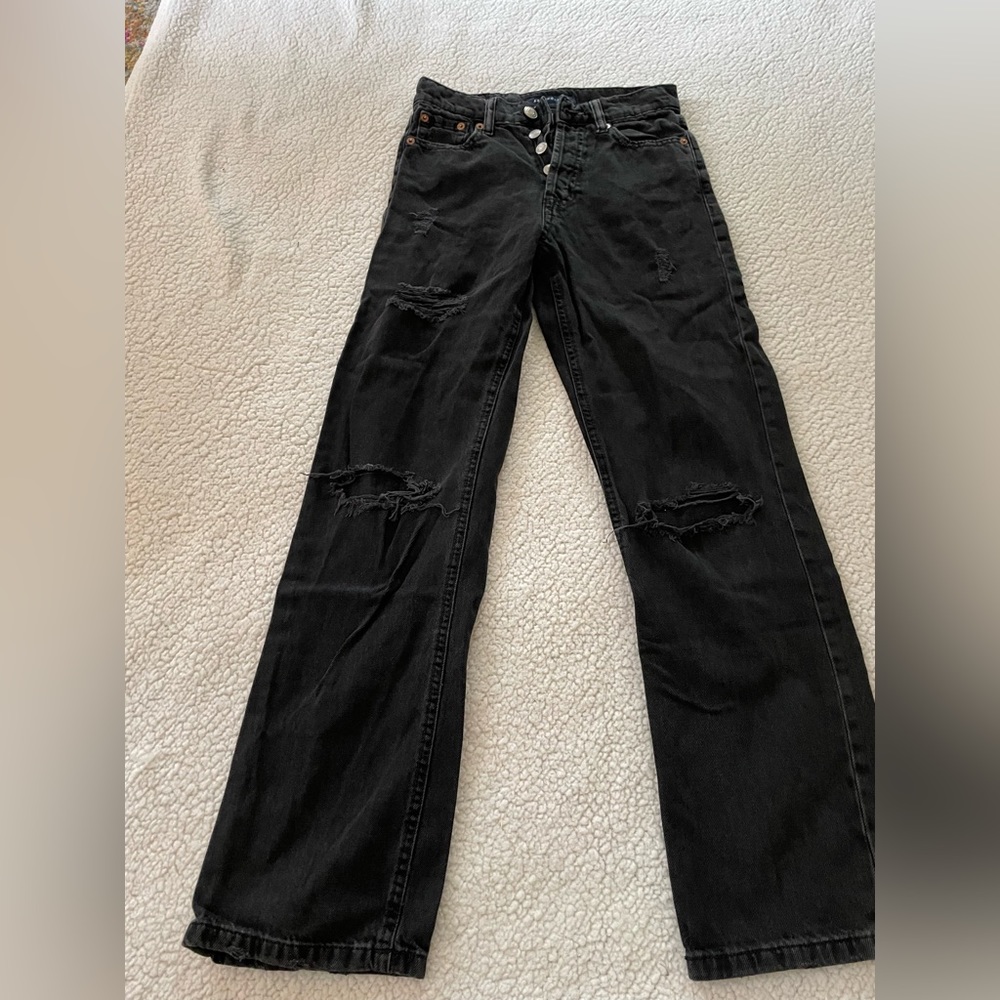 Aeropostale 90’s Baggy Jeans - Black - Size 000 Reg - Like New No Tags